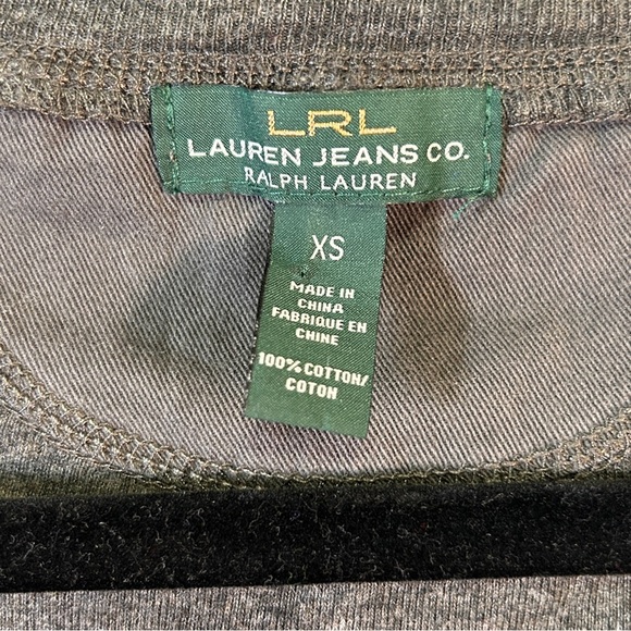 Ralph Lauren Women’s XS Charcoal Grey Cotton Cardigan Sweater Snap Button Preppy - Picture 4 of 8